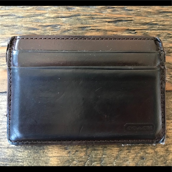 Coach Other - Coach Card Case/Wallet - Brown Leather